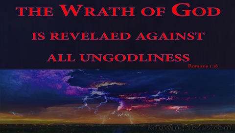 Romans 1:18 God's Wrath Revealed Against Unrighteousness (red)